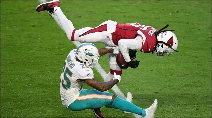Xavien Howard vs. the Cardinals. (Getty)