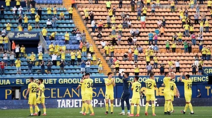 5,000 Villarreal fans were allowed to cheer on their team at Estadio de la Ceramica in the final stretch of the 2020/21 La Liga season. (Getty)