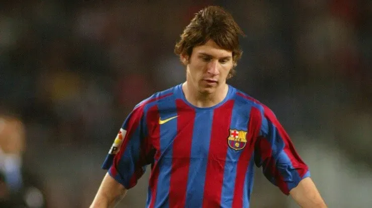 Lionel Messi in the 2005/06 season with Barcelona. (Getty)