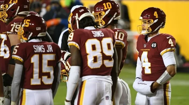 Washington Football Team with new uniforms after name change