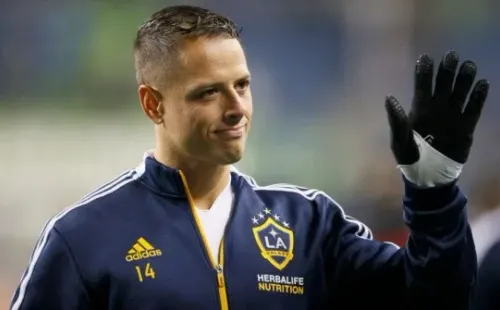Chicharito Hernandez playing for MLS team Los Angeles Galaxy