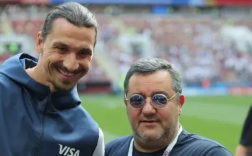 Zlatan Ibrahimovic and agent Mino Raiola (Alexander Hassenstein/Getty Images)