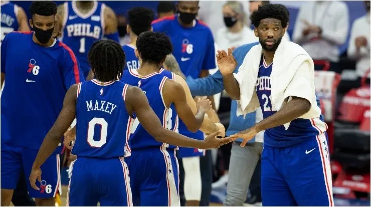 Tyrese Maxey & Joel Embiid ā Getty Images