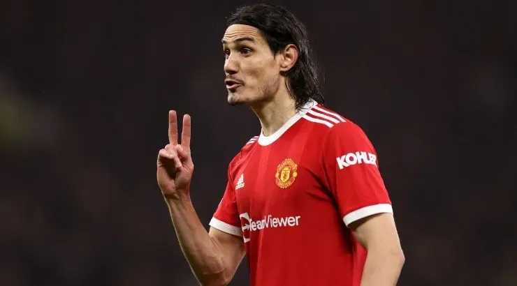 Edinson Cavani of Manchester United in action. (Naomi Baker/Getty Images)