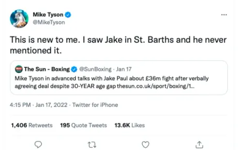 Jake Paul, Mike Tyson, Boxing