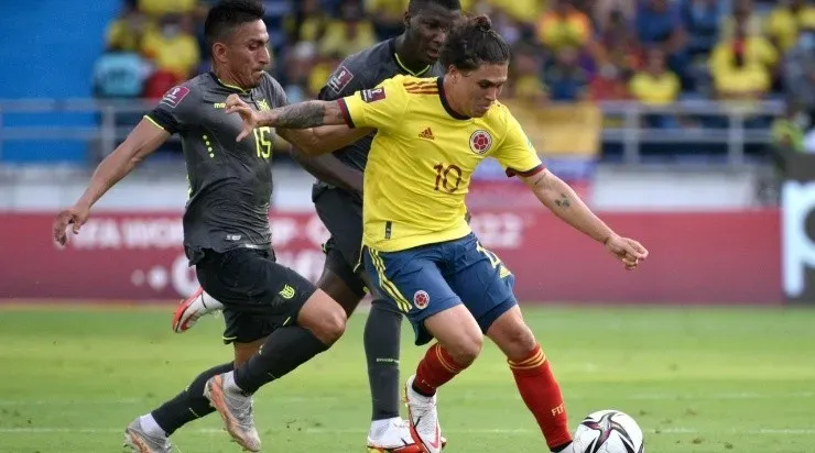 Juan Fernando Quintero against Ecuador (Photo by Guillermo Legaria/Getty Images)