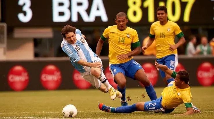 Lionel Messi during a Brazil-Argentina friendly played in New Jersey in 2012. (Carlos M. Saavedra /Sports Illustrated via Getty Images)