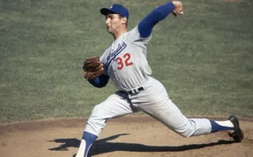Koufax playing for Dodgers