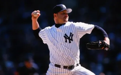 Roger Clemens playing for Yankees