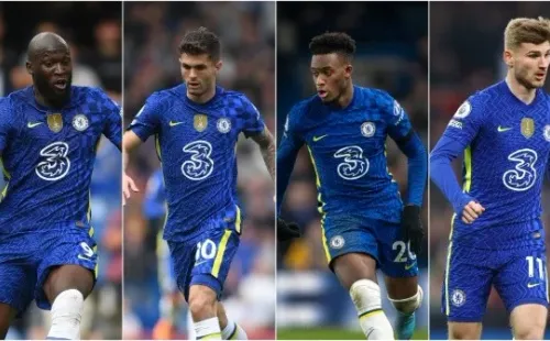 Romelu Lukaku; Christian Pulisic; Callum Hudson-Odoi; Timo Werner / Getty Images