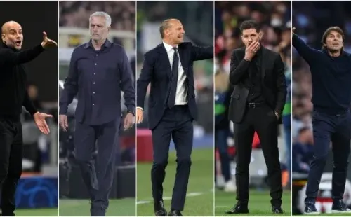 Guardiola, Mourinho, Allegri, Simeone, and Conte / Getty Images