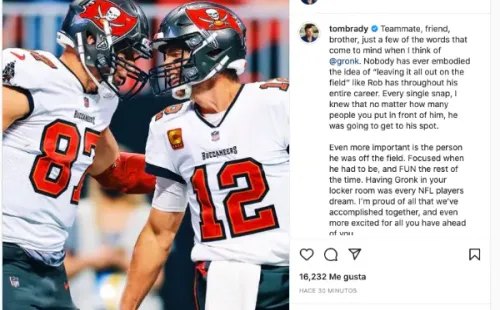 Tom Brady, Rob Gronkowski, Instagram, NFL