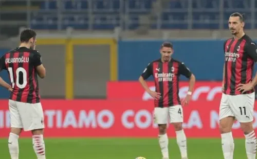 Zlatan Ibrahimovic and Hakan Calhanoglu / Emilio Andreoli/Getty Images