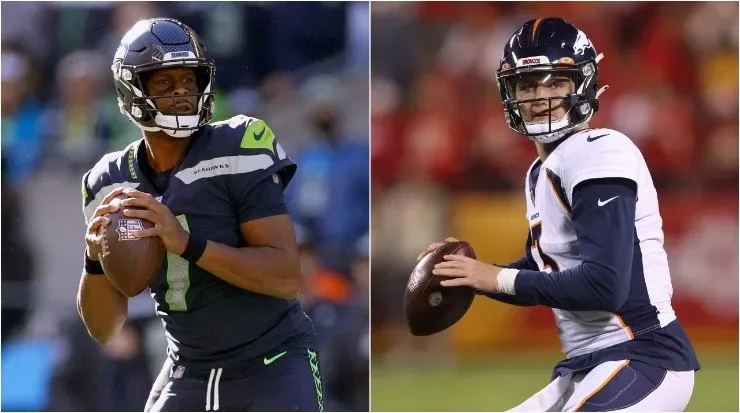 Geno Smith (left) and Drew Lock. (Steph Chambers-Jamie Squire/Getty Images)