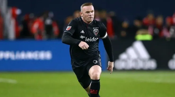 Wayne Rooney #9 of D.C. United dribbles the ball during an MLS First Round Playoff game against Toronto FC at BMO Field on October 19, 2019 in Toronto, Canada. (Photo by Vaughn Ridley/Getty Images)