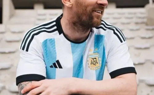 Lionel Messi Argentina home jersey Qatar 2022