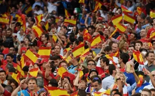 The Spanish Fury in all its splendor every time his team plays in a World Cup (Getty Images)