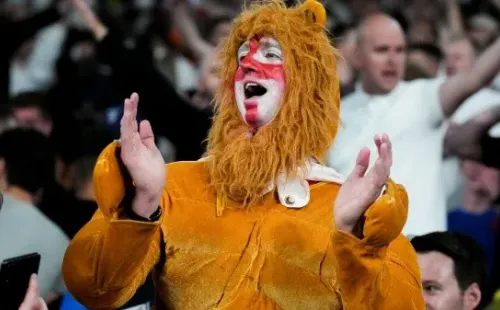 The English “Lion” could not miss a game of his team in a World Cup (Getty Images)