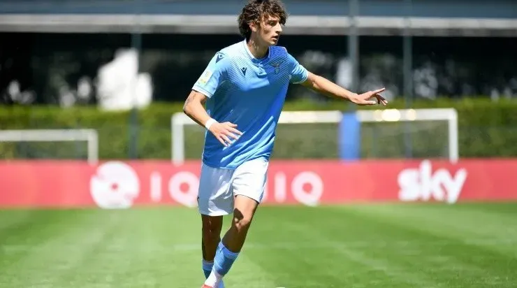Romano Floriani Mussolini with Lazio youth team (Sky Italy)