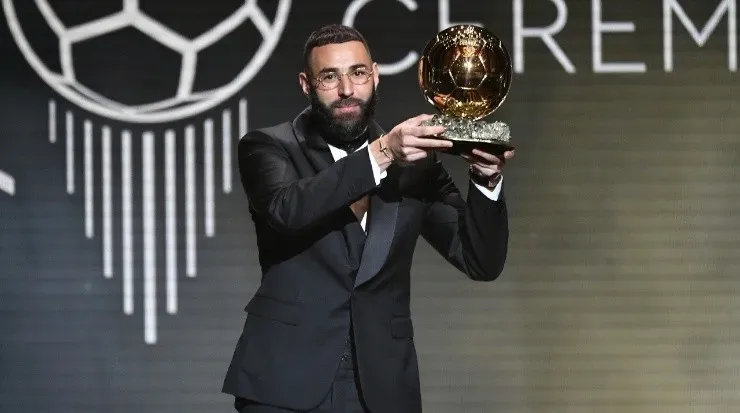 Karim Benzema won France Footballās Ballon dāOr award in the 2021-22 season. (Aurelien Meunier/Getty Images)