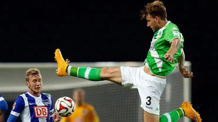 Nicklas Bendtner at Wolfsburg. (Boris Streubel/Getty Images for Deutsche Bahn)