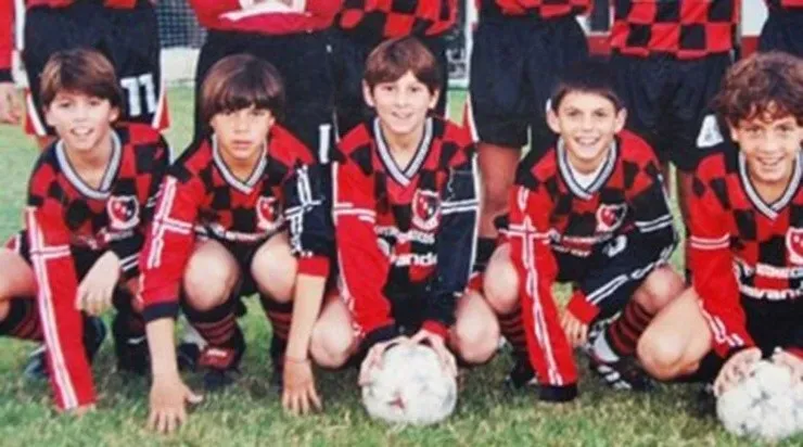 Messi during his Newell’s days (Infobae)