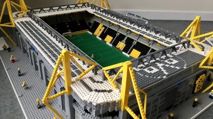 Borussia Dortmund stadium in Lego