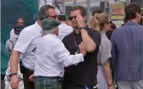 Sir Jackie Stewart stopped by security guards