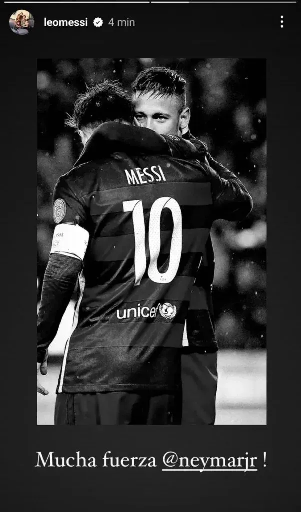 Lionel Messi’s message for Neymar (Instagram/@leomessi)