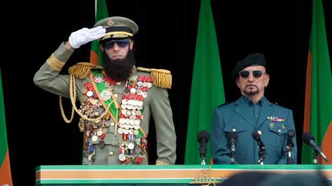 Ben Kingsley and Sacha Baron Cohen in The Dictator.