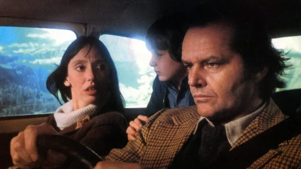 Jack Nicholson, Shelley Duvall and Danny Lloyd in The Shining.