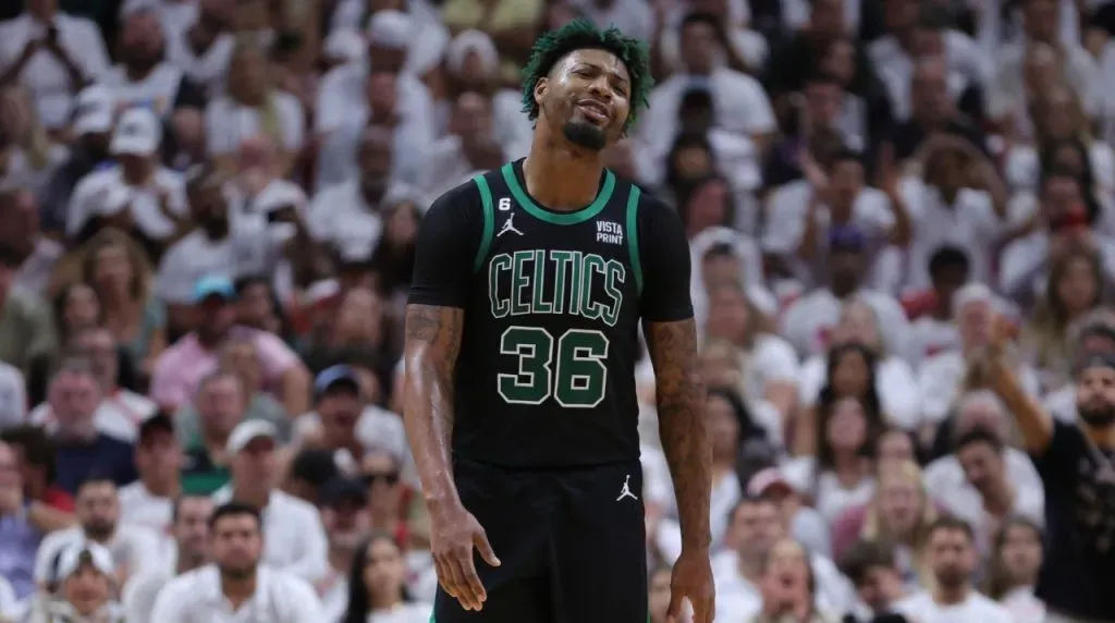 Marcus Smart during Game 3 between the Heat and Celtics.