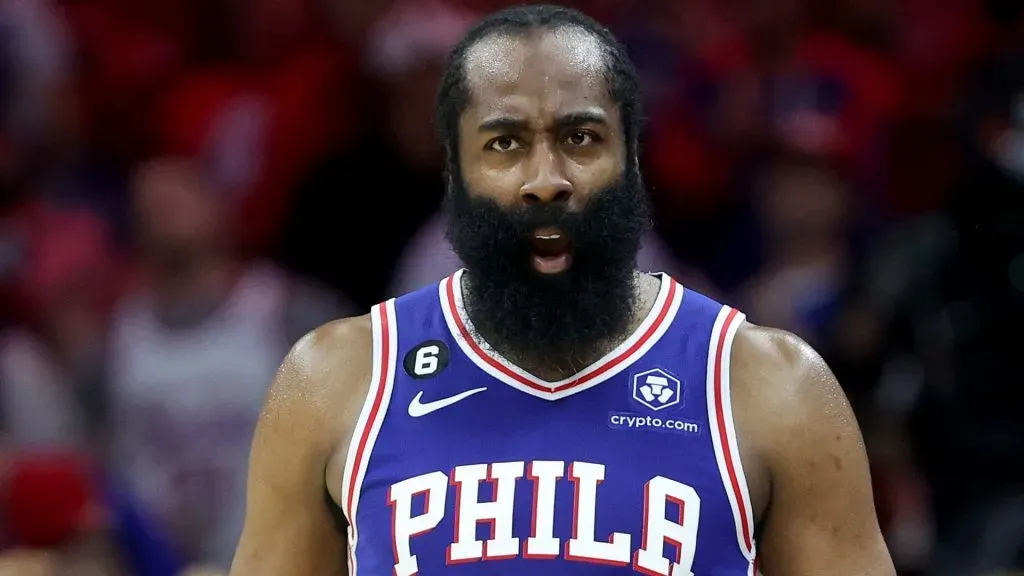 James Harden in action for the Sixers