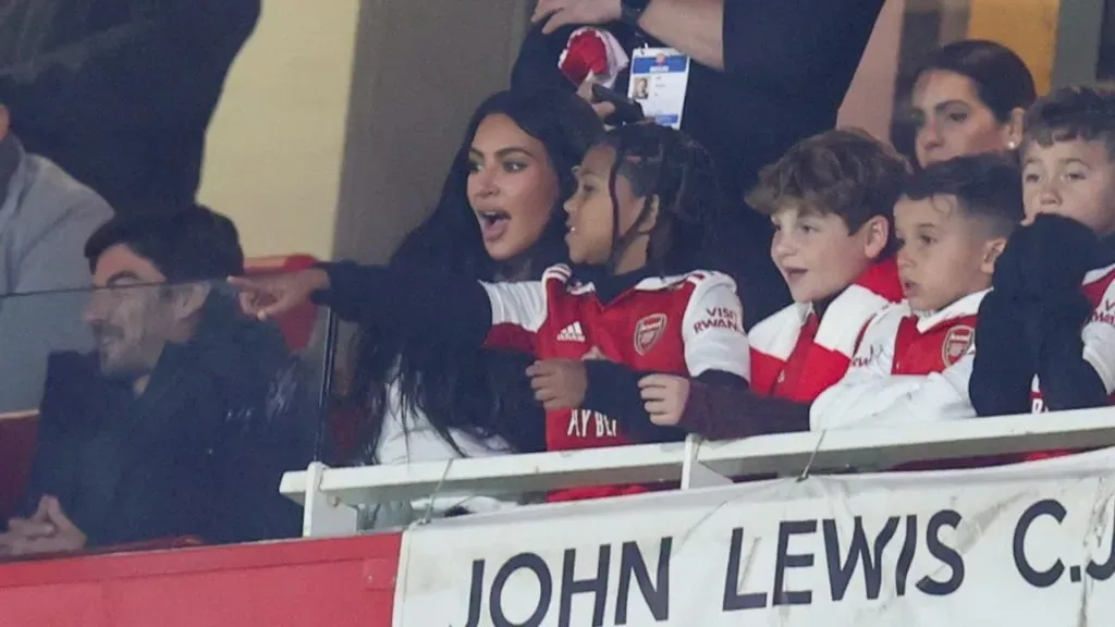 Kim Kardashian at Arsenal game (CNN)