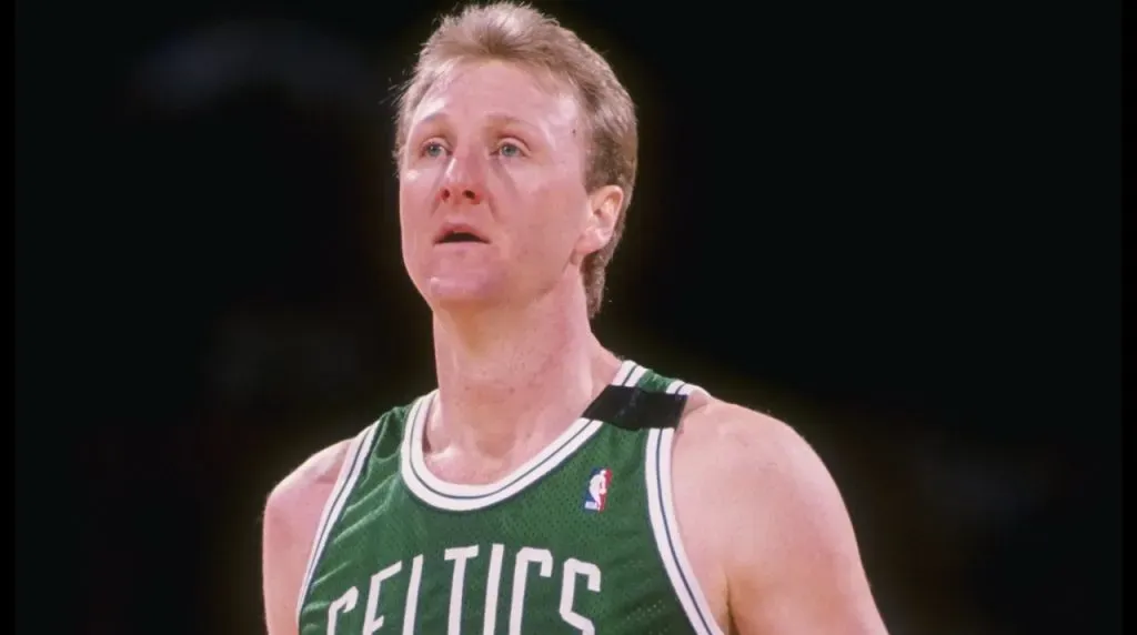 Larry Bird during his golden years playing for the Boston Celtics where he won 3 NBA Championships and was named 2-time Finals MVP