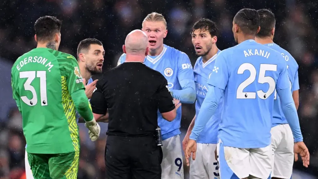 Erling Haaland had enough of referee Simon Hooper (Getty Images)
