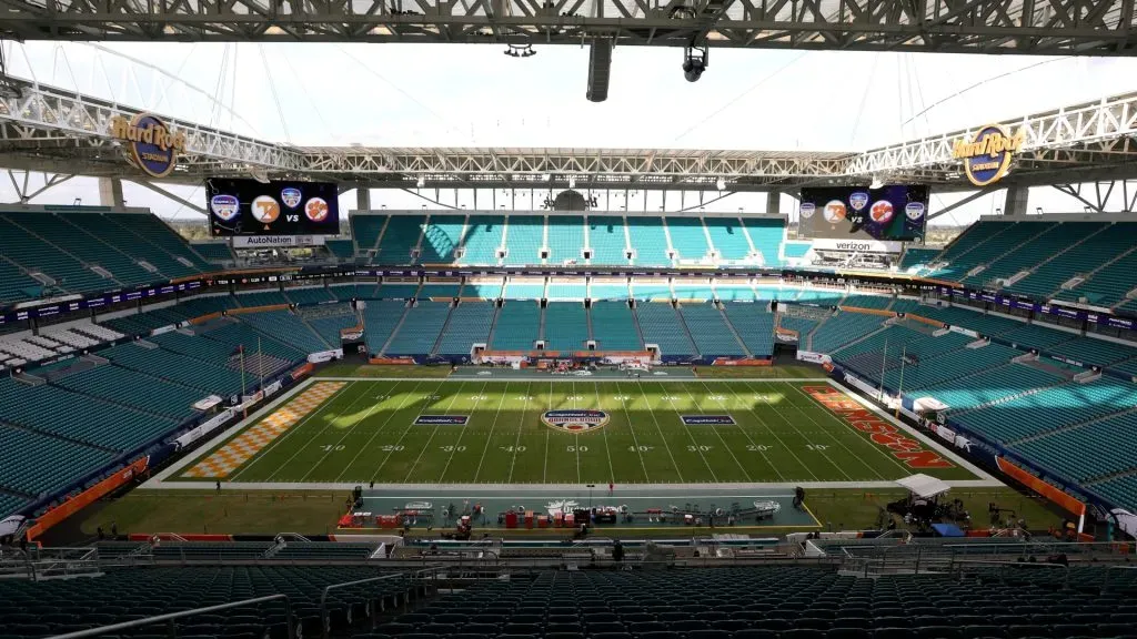 A general view of the Hard Rock Stadium, home to the 2024 Copa America final.
