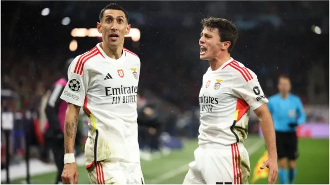 Angel Di Maria of SL Benfica celebrates after scoring – Adam Pretty/Getty Images