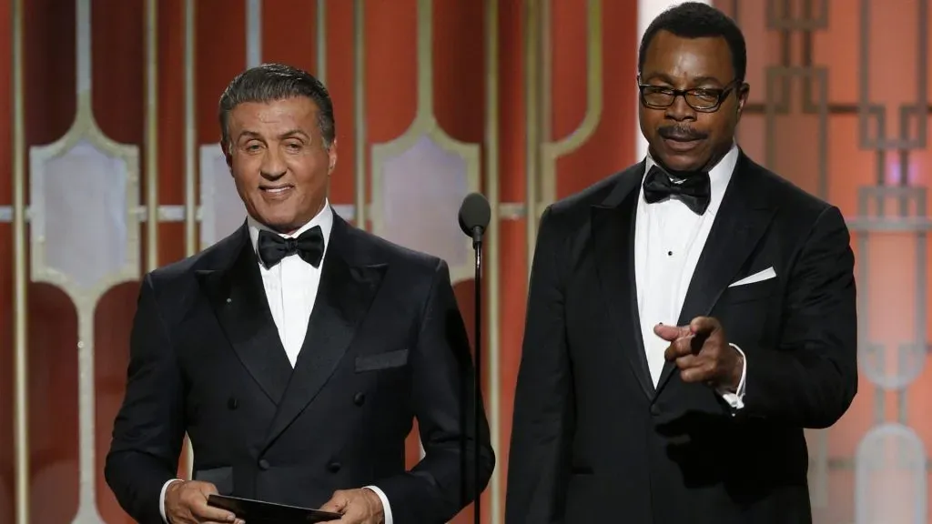 Carl Weathers and Sylvester Stallone (Getty Images)