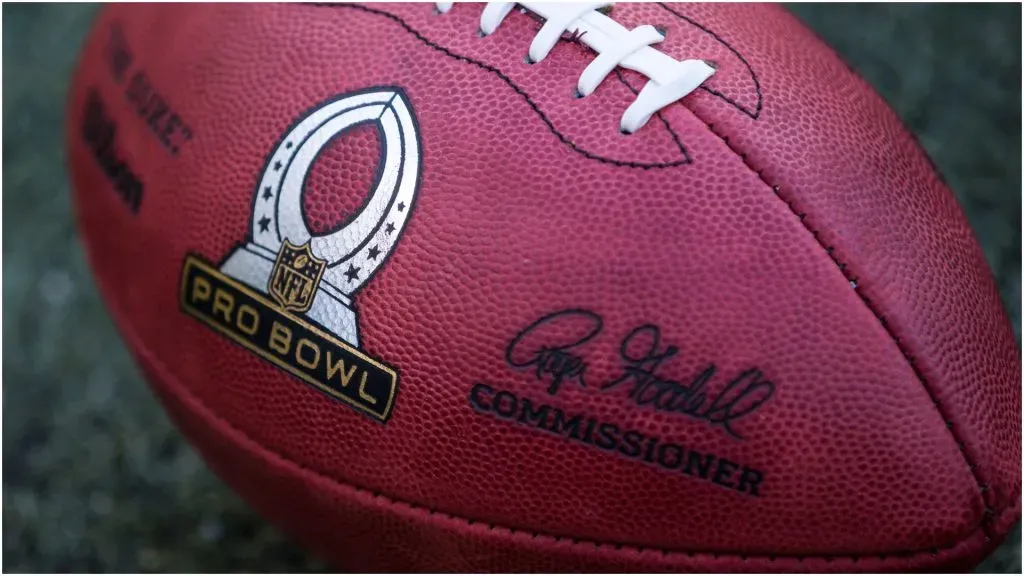 The Pro Bowl logo on a ball β Kent Nishimura/Getty Images