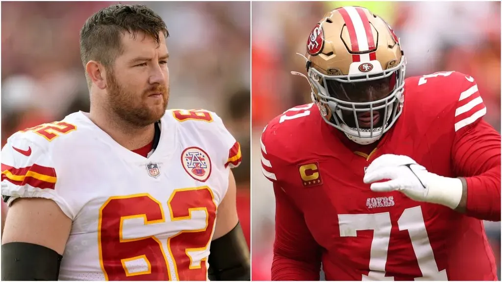 Joe Thuney (left) and Trent Williams