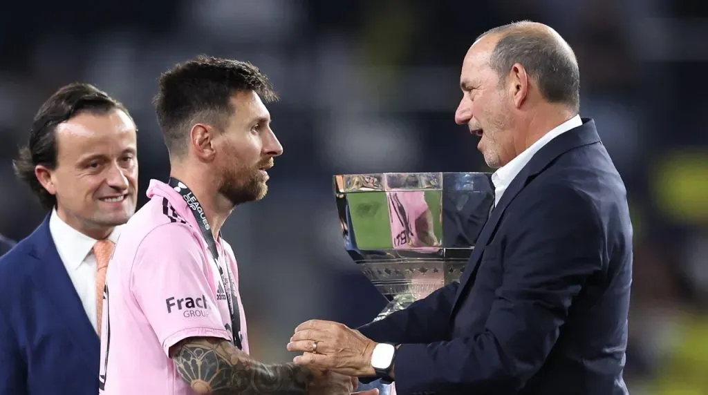 Lionel Messi and Don Garber