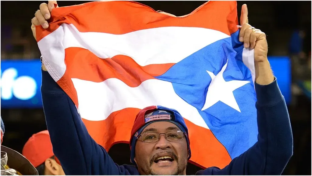 Fan waves the Puerto Rican Flag โ Thearon W. Henderson/Getty Images