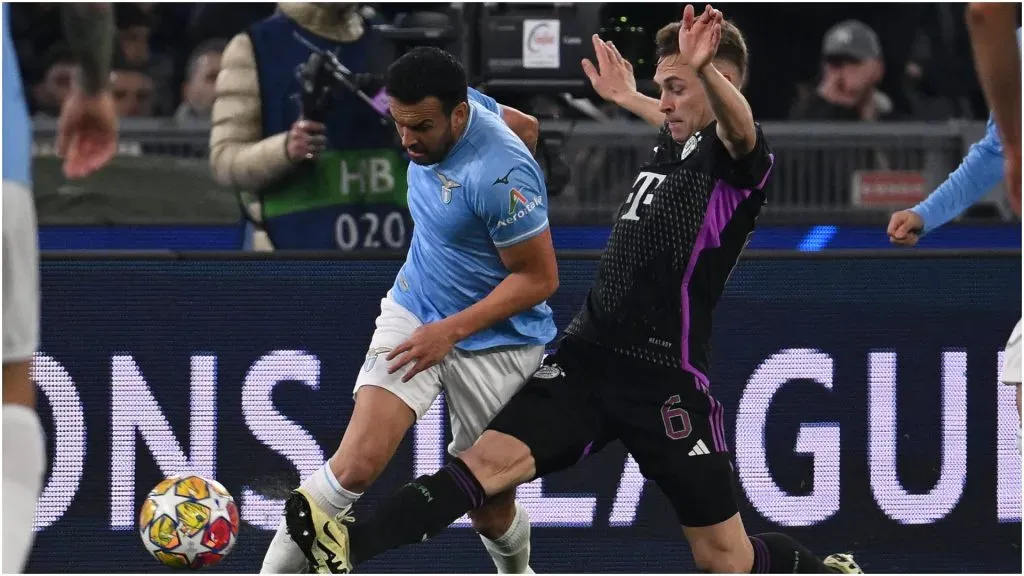 Pedro of S.S. Lazio and Joshua Kimmich of F.C. Bayern Munchen – IMAGO / IPA Sport