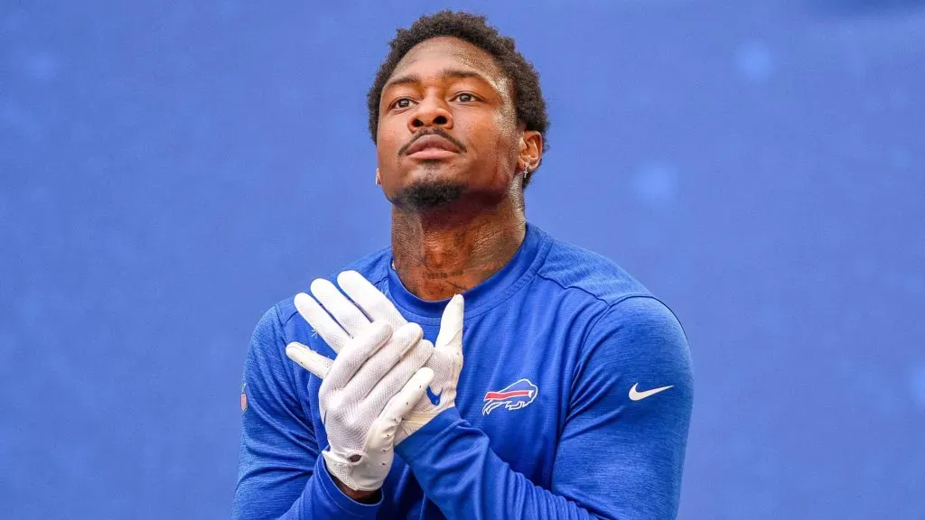 Stefon Diggs before a game with the Buffalo Bills.