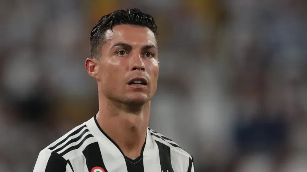 Cristiano Ronaldo of Juventus looks on during the pre-season friendly match between Juventus and Atalanta BC at Allianz Stadium on August 14, 2021 in Turin, Italy.