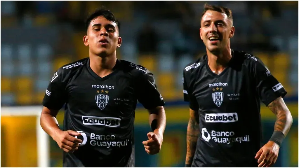 Independiente del Valle player Kendry Paez celebrates his goal ā IMAGO / Photosport