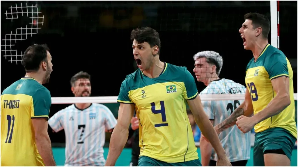 Brazil players in action during the match against Argentina – IMAGO / Photosport