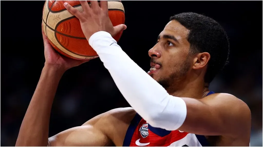 Tyrese Haliburton #4 of the United States