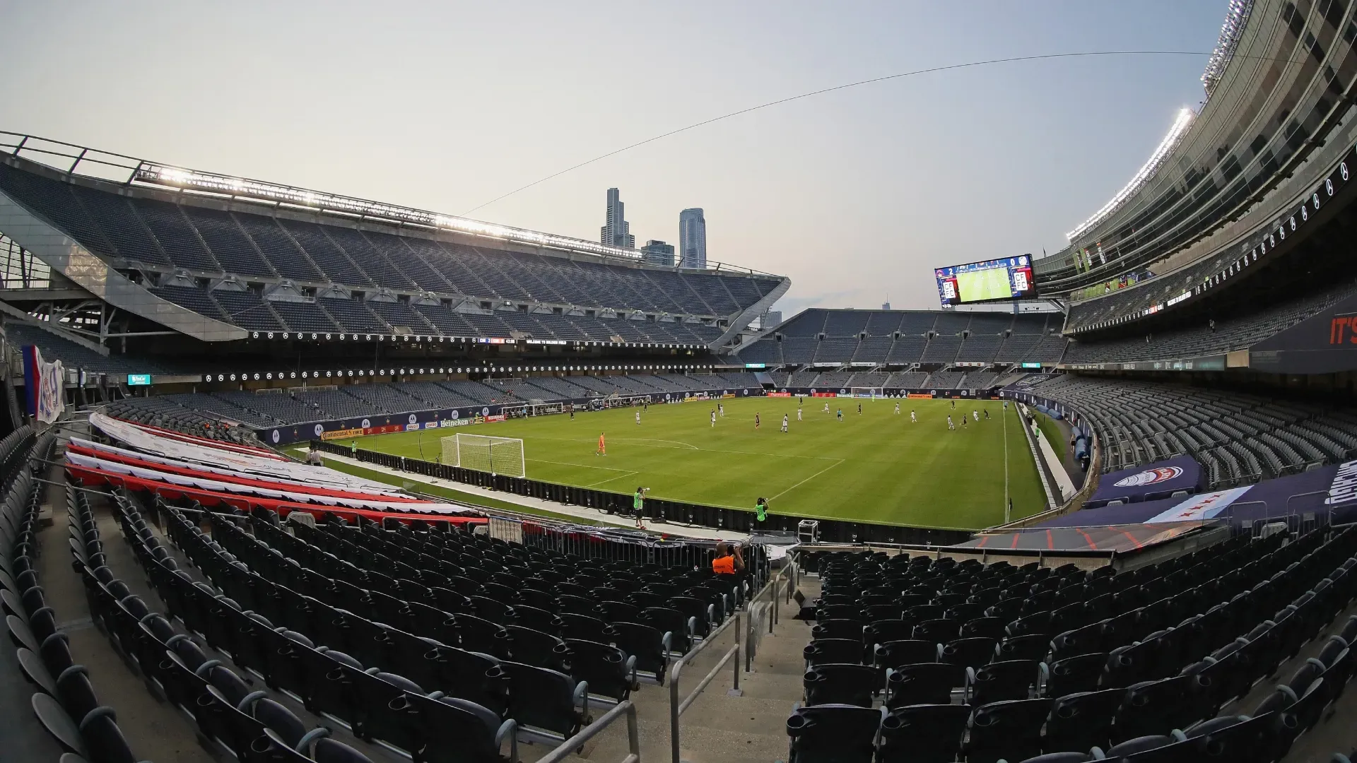 A general view of Soldier Field as the Chicago Fire take on FC Cincinnati on August 25, 2020 in Chicago, Illinois.